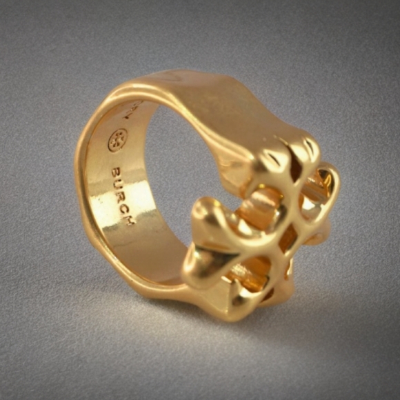 Tory Burch Gold Roxanne Statement Ring - Picture 4 of 4